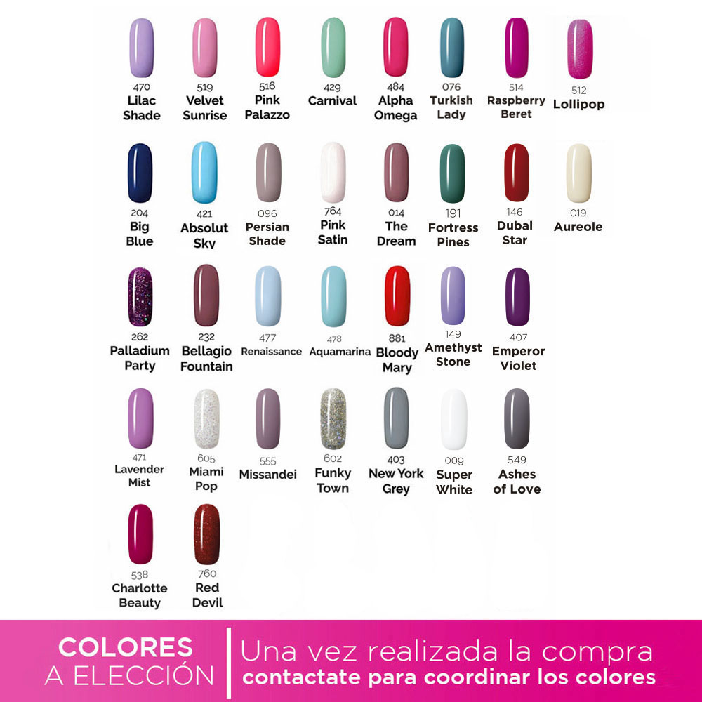 Combo 6 Esmaltes Meliné + Cabina UV - De Uñas